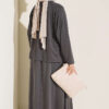 Button-Details Hem French Terry Two-Piece Set Smoke – Bild 3