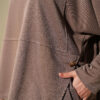 Button-Details Hem French Terry Two-Piece Set Mink - الصورة 4