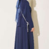 Button-Details Hem French Terry Two-Piece Set Navy Blue - الصورة 3