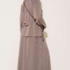 Button-Details Hem French Terry Two-Piece Set Mink - الصورة 3