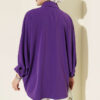 Batwing Sleeve Necklace Oversized Shirt Purple – Bild 3