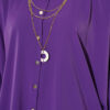 Batwing Sleeve Necklace Oversized Shirt Purple – Bild 4