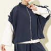 Loose Fit Batwing Sleeve Three-Piece Set Navy Blue - Imagen 2