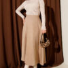 ⁦Half-High Neck French Terry Knit Sweater Beige⁩ - الصورة ⁦2⁩