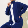 Half-Zip Loysha Striped Two-Piece Set Navy Blue - Afbeelding 2