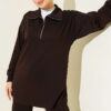 Half-Zip Loisha Tunic Two-Piece Set Brown - Imagen 2