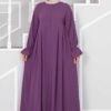 Half-zip Islamic modest dress Purple