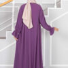 Half-zip Islamic modest dress Purple – Image 5
