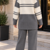 Half-Zip Knit Two-Piece Set Smoke - Image 2