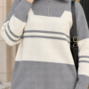Half-Zip Knit Two-Piece Set Grey - immagine 2