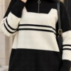 Half-Zip Knit Two-Piece Set Black - Image 2