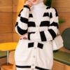 Horizontal Striped Pocket French Terry Two-Piece Set Stone - Imagen 2