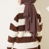 Horizontal Striped Button-Detail Knit Sweater Beige - immagine 3