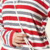 Horizontal Stripe Button-Up Tunic Burgundy – Bild 4