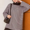 Horizontal Striped French Terry Two-Piece Set Pink