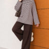 Horizontal Striped French Terry Two-Piece Set Pink - الصورة 2