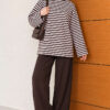 Horizontal Striped French Terry Two-Piece Set Pink - الصورة 3