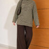 Horizontal Striped French Terry Two-Piece Set Green - Afbeelding 3