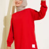 Printed Patch Tunic Red