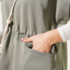 Sleeveless Top and Trousers Set in French Terry Fabric Khaki - Imagen 4
