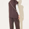 Sleeveless Top and Trousers Set in French Terry Fabric Brown - Imagen 3