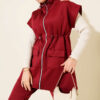 Hooded Scuba Two-Piece Set Burgundy - Afbeelding 2