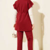Hooded Scuba Two-Piece Set Burgundy - Afbeelding 3