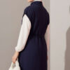 Hooded Scuba Two-Piece Set Navy Blue - Afbeelding 3