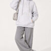 Star-Embroidered French Terry Two-Thread Knit Sweatshirt Grey – Image 2