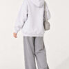 Star-Embroidered French Terry Two-Thread Knit Sweatshirt Grey – Image 4