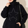 ⁦Star-Embroidered French Terry Two-Thread Knit Sweatshirt Dark Navy⁩ - الصورة ⁦3⁩