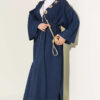 Star Brooch-Detail Two-Piece Set Navy Blue