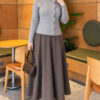 Star-Buttoned Knit Cardigan Grey - Image 2