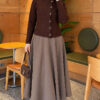 Star-Buttoned Knit Cardigan Brown - Image 2