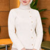 Star-Buttoned Knit Cardigan Stone