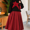 Star Embroidered French Terry Knit Sweater Black – Image 2