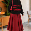 Star Embroidered French Terry Knit Sweater Black – Image 4