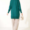 Split-Detail Buttoned Mercerized Tunic Emerald – Bild 4