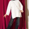 Split-Detail Modal Tunic Ecru – Image 2