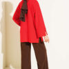 Split-Detail Modal Tunic Red - الصورة 3