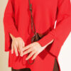 Split-Detail Modal Tunic Red - الصورة 4