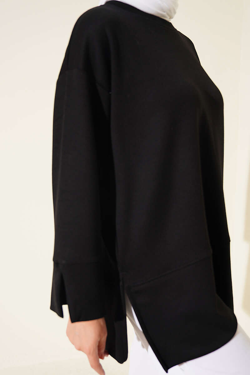 Split-Detail Modal Tunic Black - Imagen 4