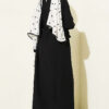 Long Tunic Set with Slit and Floral Accessory Black - Afbeelding 3