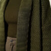 Zigzag Textured Knit Long Cardigan Khaki - Afbeelding 4