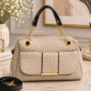 Women's Handbag with Chain Detail Beige