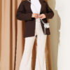 Chain Belted Flared Pants Beige - immagine 2